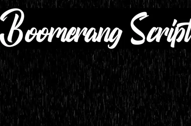 Boomerang Script Font examples
