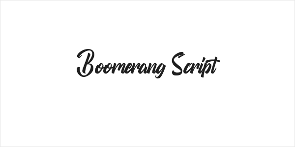 Boomerang Script Logo