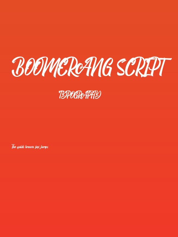 Boomerang Script Poster