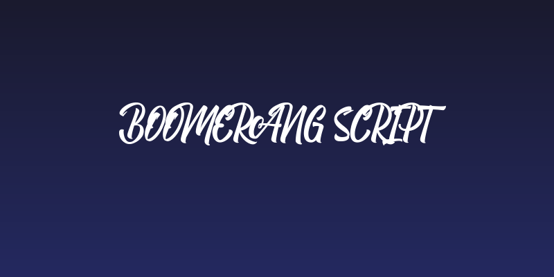 Boomerang Script Social Header