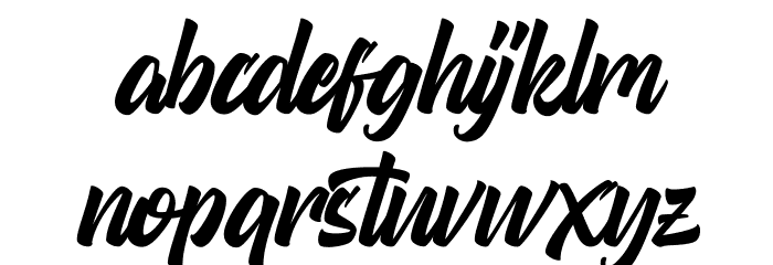Boomerang Script Font LOWERCASE