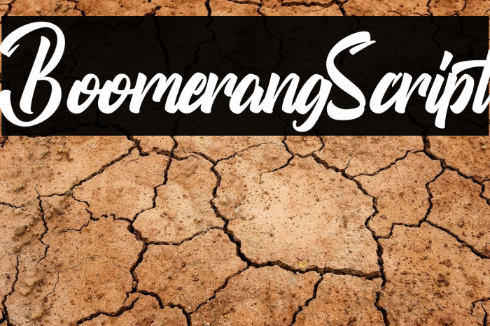 BoomerangScript Font examples