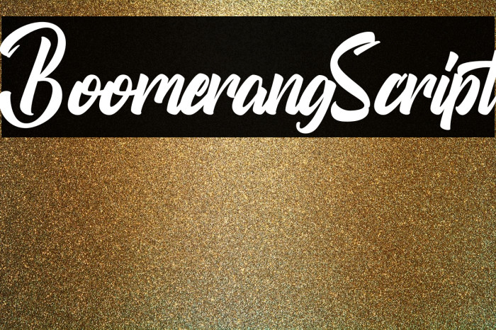 BoomerangScript Font examples