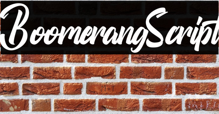 BoomerangScript Font examples
