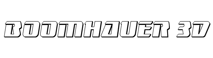 Boomhauer 3D  font caratteri gratis