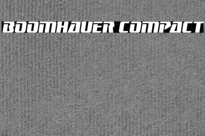 Boomhauer Compact Font examples
