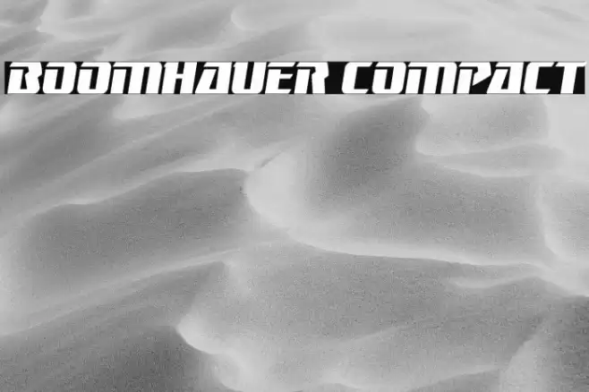 Boomhauer Compact Font examples