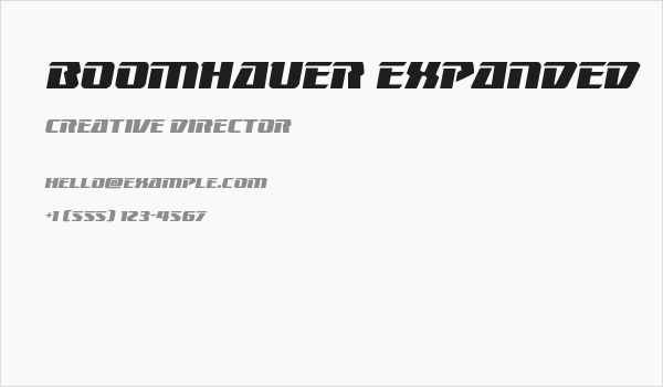 Boomhauer Expanded Business Card