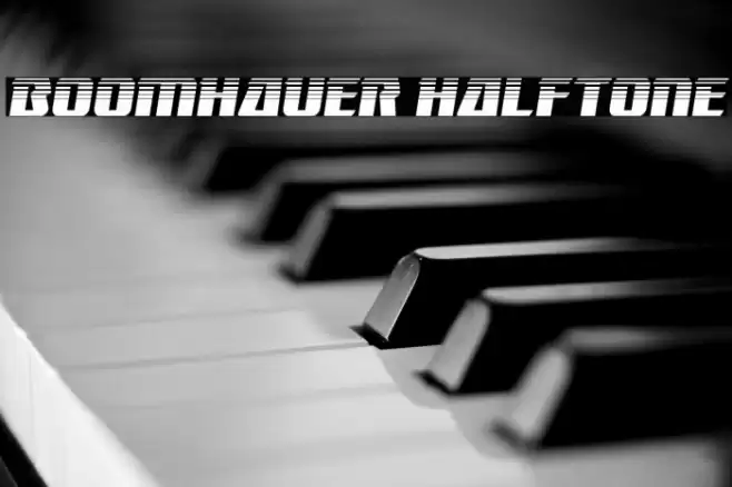 Boomhauer Halftone Font examples
