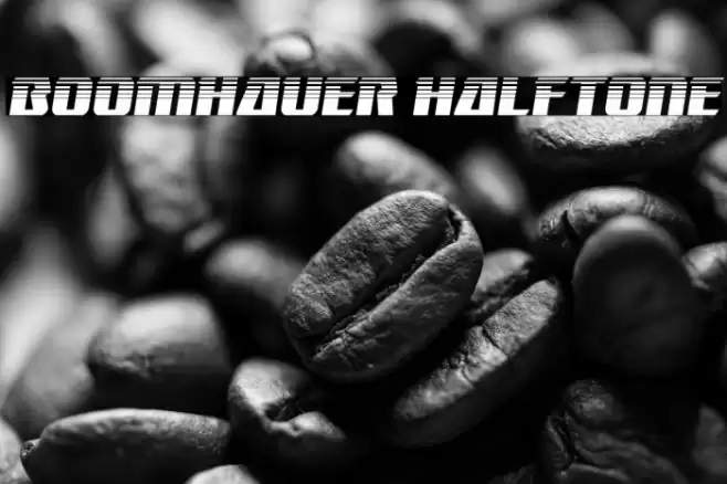 Boomhauer Halftone Font examples
