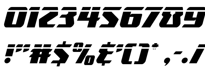 Boomhauer Laser Italic Font OTHER CHARS