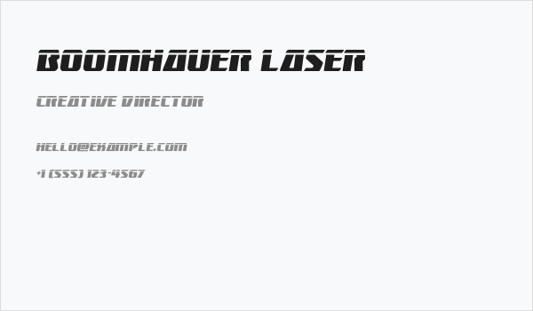 Boomhauer Laser Business Card