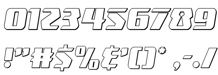 Boomhauer Outline Font OTHER CHARS