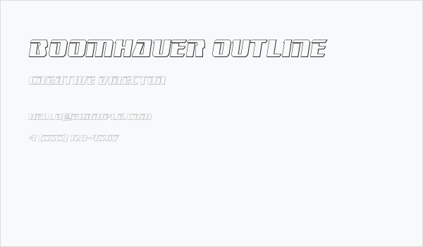Boomhauer Outline Business Card