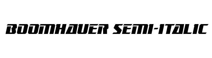 Boomhauer Semi-Italic  フリーフォントのダウンロード