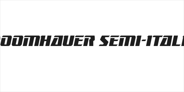 Boomhauer Semi-Italic Logo