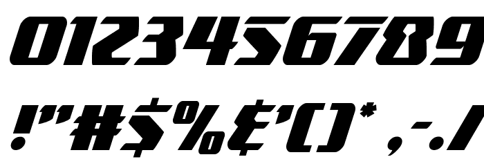 Boomhauer Super-Italic Font OTHER CHARS
