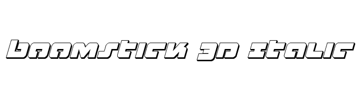 Boomstick 3D Italic  नि: शुल्क फ़ॉन्ट्स डाउनलोड