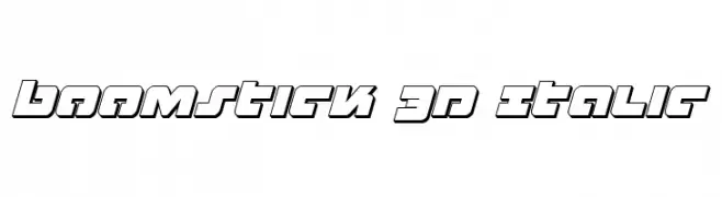 Boomstick 3D Italic  フリーフォントのダウンロード