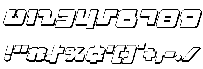 Boomstick 3D Italic Font OTHER CHARS