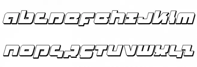 Boomstick 3D Italic Шрифта ВЕРХНИЙ