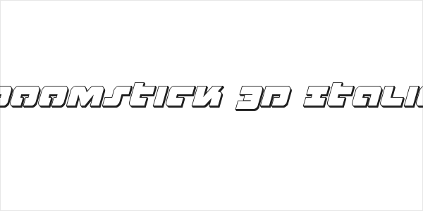 Boomstick 3D Italic Logo