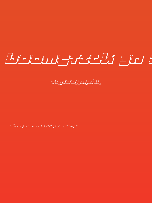 Boomstick 3D Italic Poster