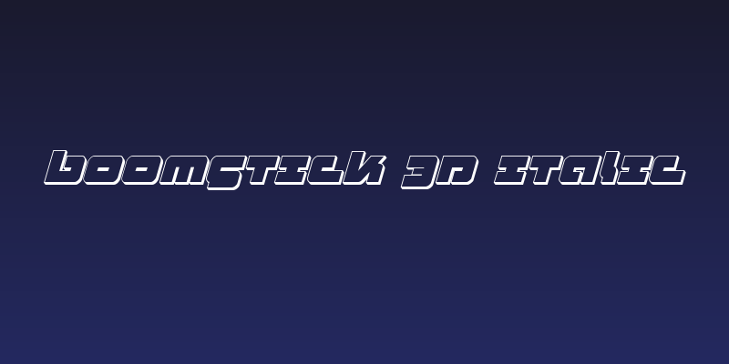 Boomstick 3D Italic Social Header