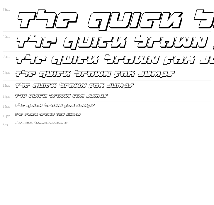 Boomstick 3D Italic Waterfall