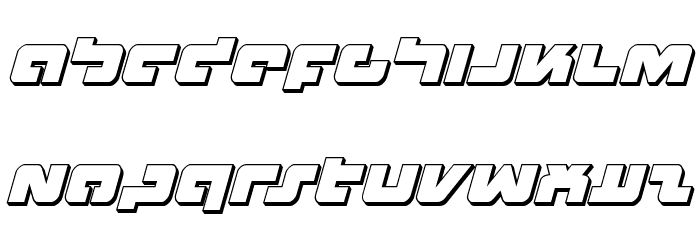 Boomstick 3D Italic Font LOWERCASE