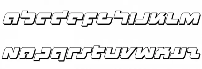 Boomstick 3D Italic फ़ॉन्ट लोअरकेस