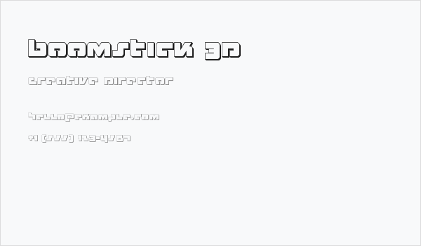 Boomstick 3D Business Card