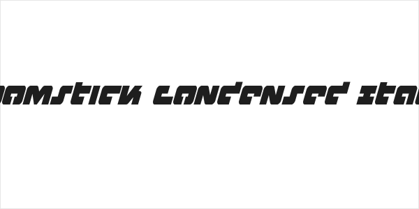 Boomstick Condensed Italic Logo