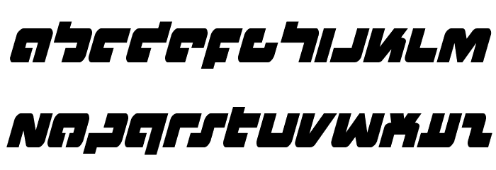 Boomstick Condensed Italic Font LOWERCASE