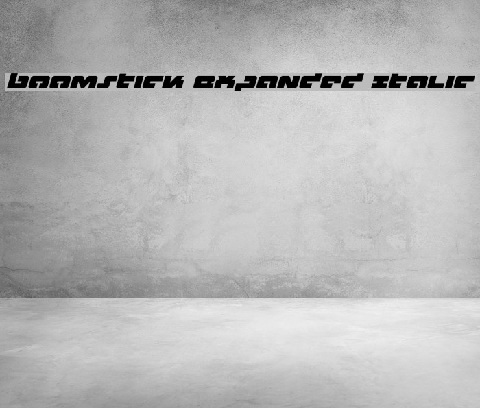 Boomstick Expanded Italic Font examples