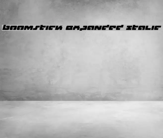 Boomstick Expanded Italic Example 3