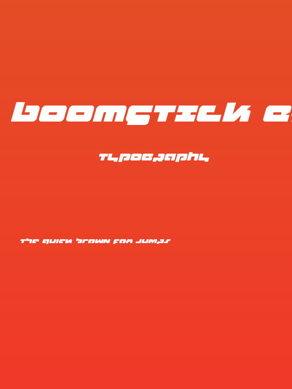 Boomstick Expanded Italic Poster