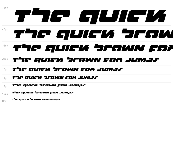 Boomstick Expanded Italic Waterfall