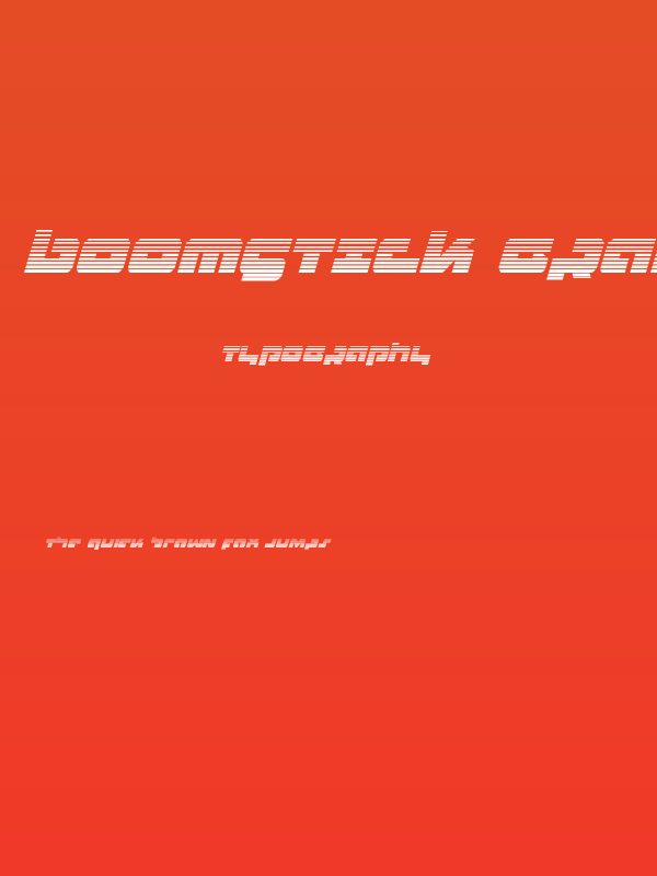 Boomstick Gradient Italic Poster