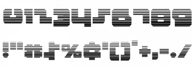 Boomstick Gradient Font OTHER CHARS