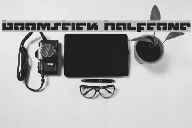 Boomstick Halftone Font examples