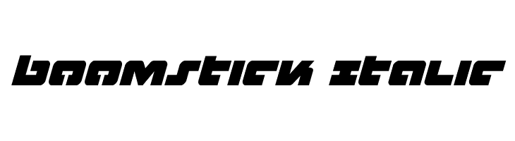 Boomstick Italic Font
