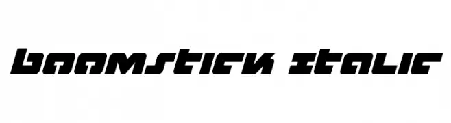 Boomstick Italic  Скачать бесплатные шрифты