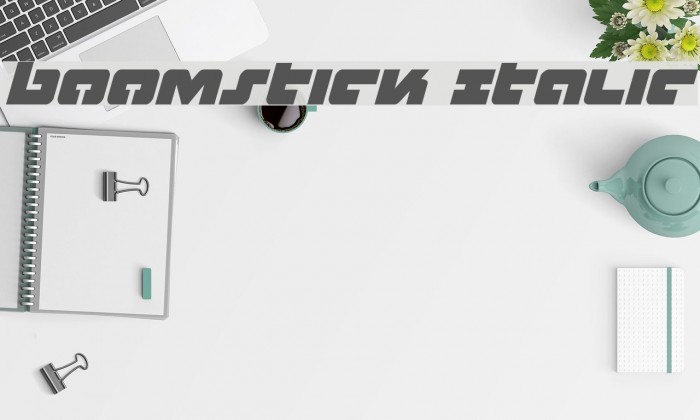 Boomstick Italic Font examples
