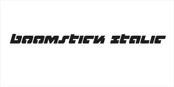 Boomstick Italic Logo