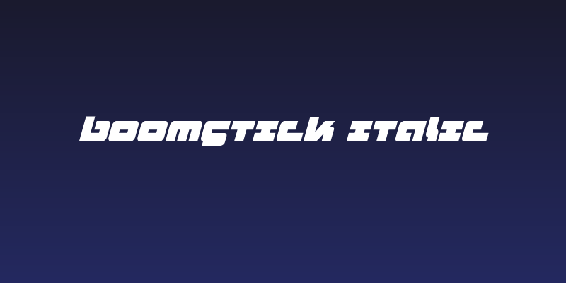 Boomstick Italic Social Header