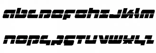 Boomstick Laser Italic Caratteri MAIUSCOLE