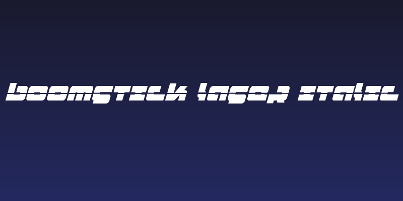 Boomstick Laser Italic Social Header