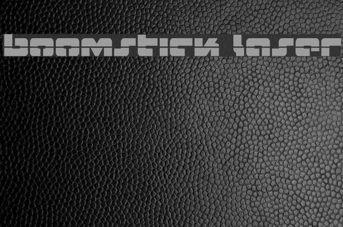 Boomstick Laser Font examples