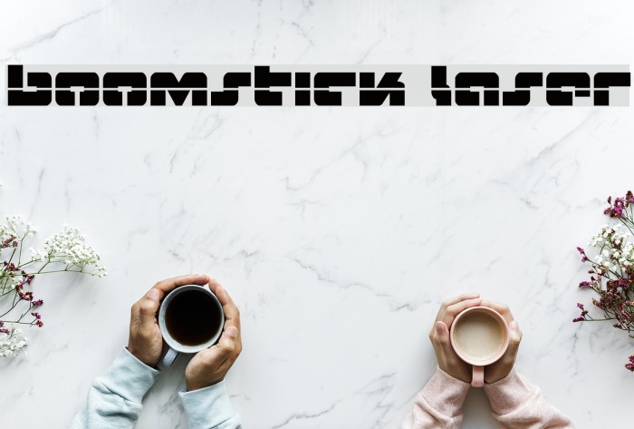 Boomstick Laser Font examples